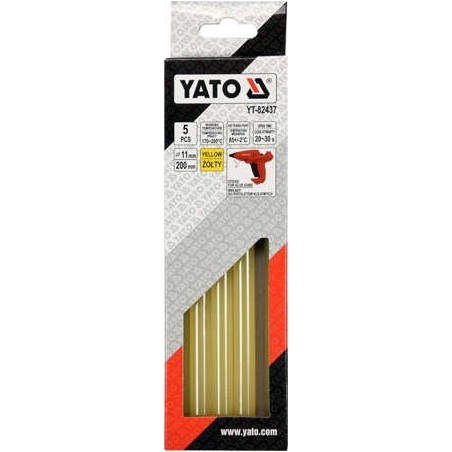YT-82437 YATO Set 5 batoane lipici galbene 11 x 200 mm