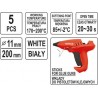 YT-82438 YATO Set 5 batoane lipici albe 11 x 200 mm