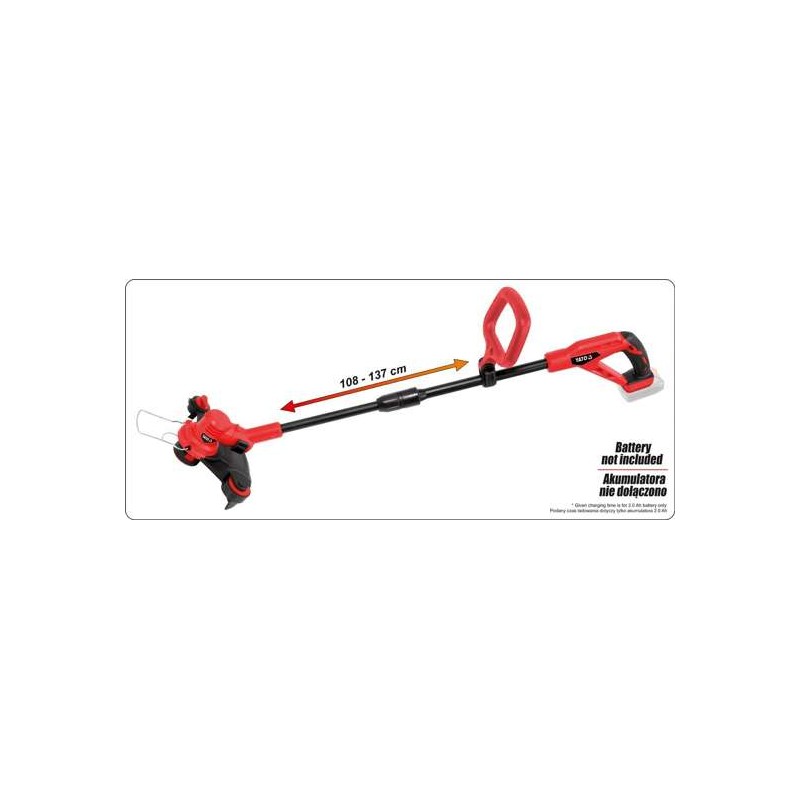 YT-82831 YATO Trimmer compatibil cu acumulator Li-Ion 18 V