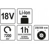 YT-82831 YATO Trimmer compatibil cu acumulator Li-Ion 18 V