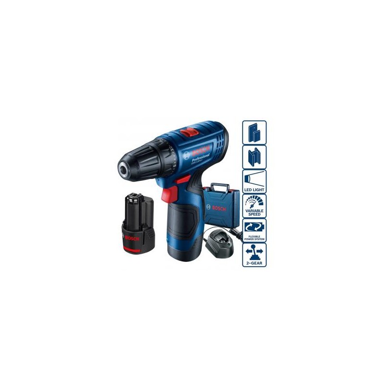 BOSCH 06019G8000 Masina gaurit 2 acumulatori 12V 2.0Ah