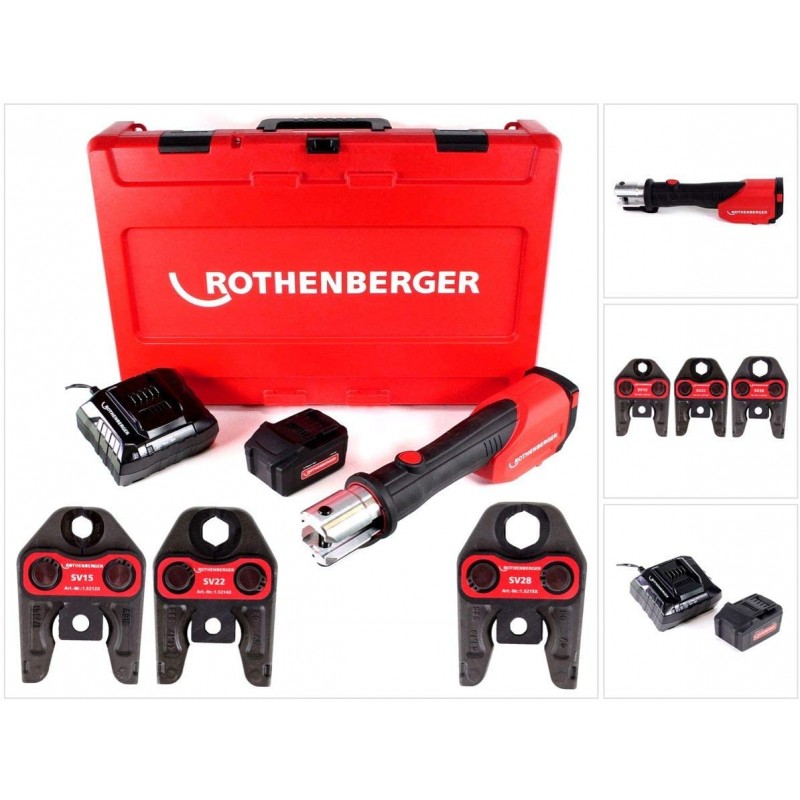 1000001927 ROTHENBERGER Masina de presat, capete de presare M 15-22-28