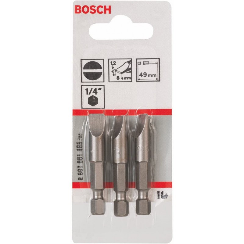 Biti de insurubare drepti SL XH 1,2x8,0 mm Bosch 2607001485