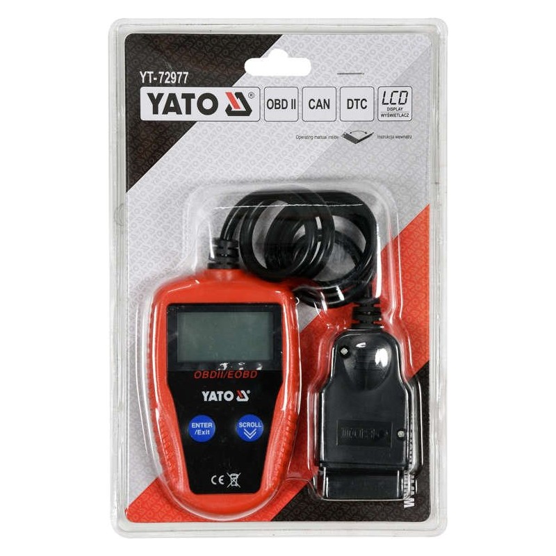 YT-72977 Tester Diagnostic Auto OBD2, EOBD cu alimentare directa Yato