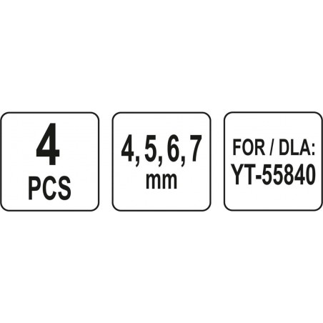 Set patru duze ceramice pentru cuva de sablat Yato