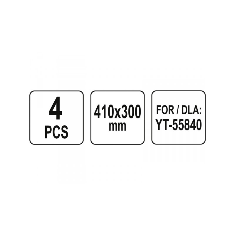 Set patru folii de protectie pentru cuva de sablat Yato