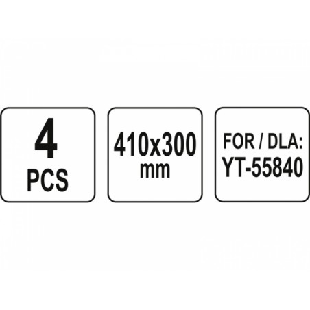 Set patru folii de protectie pentru cuva de sablat Yato