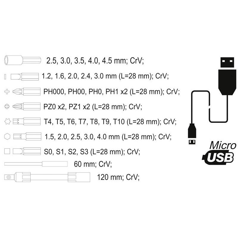 Surubelnita cu acumulator 3.6 V Yato YT-27930