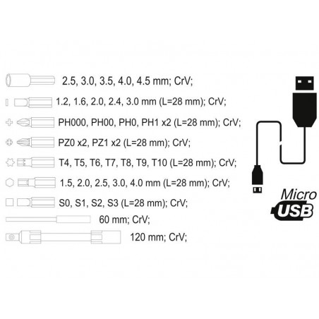 Surubelnita cu acumulator 3.6 V Yato YT-27930