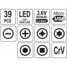 Surubelnita cu acumulator 3.6 V Yato YT-27930