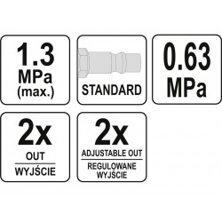 Distribuitor de aer cu regulator de presiune Yato YT-23860