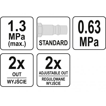 Distribuitor de aer cu regulator de presiune Yato YT-23860