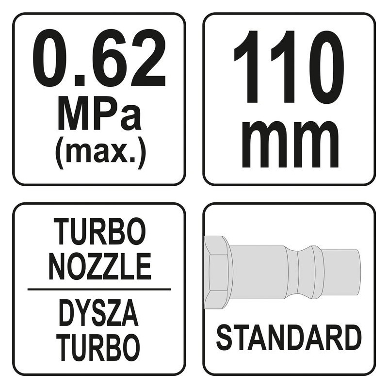 Pistol de suflat aer cu tija lunga si duza turbo Yato YT-23723