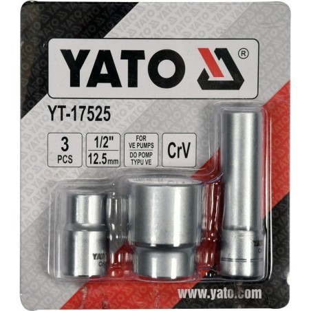 Set de 3 tubulare pentru pompele de injectie 1/2 Yato