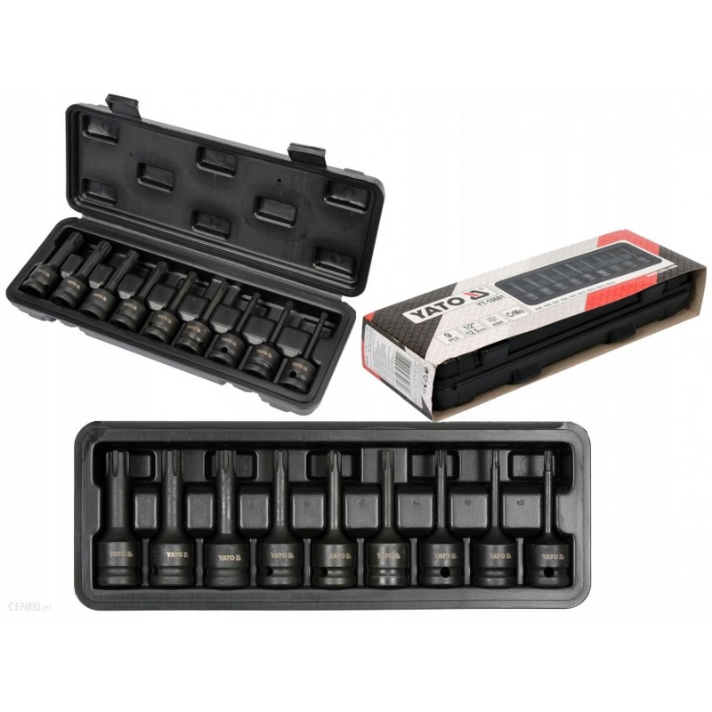 Set de noua biti de impact Ribe 1/2 Yato YT-10681