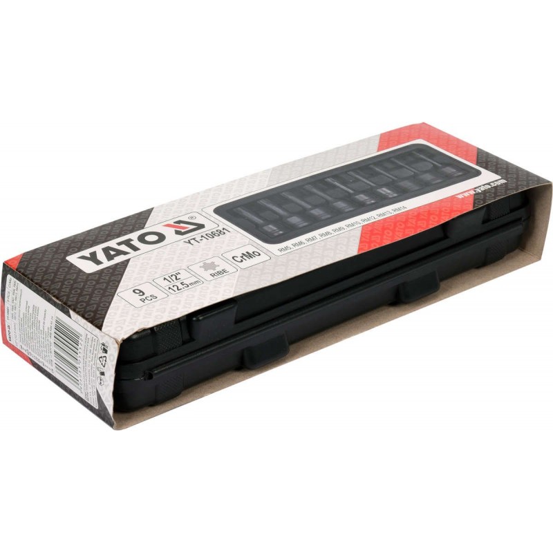Set de noua biti de impact Ribe 1/2 Yato YT-10681