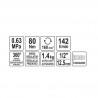 Clichet actionare pneumatica Yato YT-09803 prindere 1/2'' cuplu 80 Nm