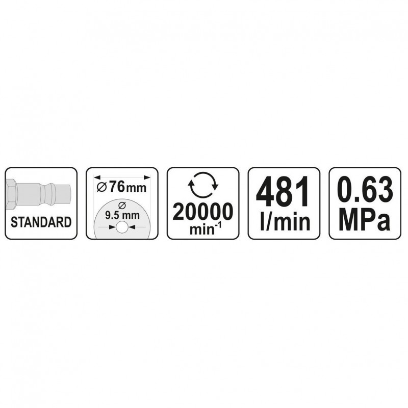 Masina de taiat metal cu actionare pneumatica Yato YT-09716