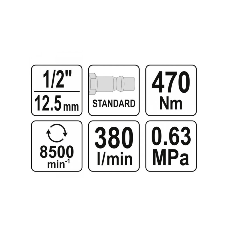 Pistol de impact cu actionare pneumatica Yato YT-09514