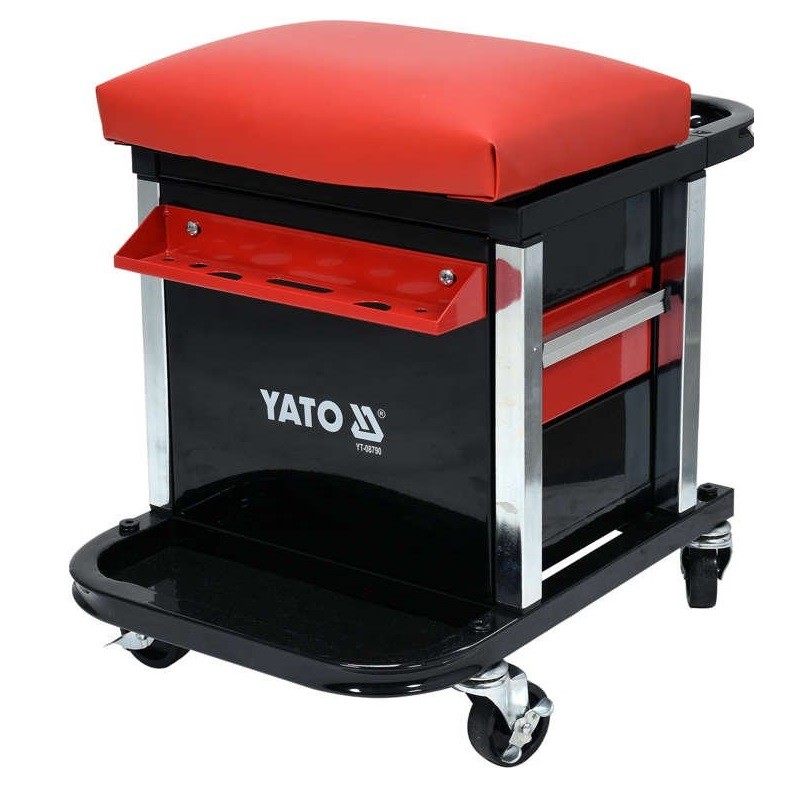Taburet atelier cu doua sertare, tava si suport unelte Yato YT-08790