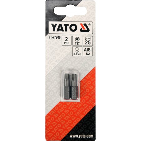 Biti de 25 mm 1/4" cu cap Torx T27 Yato