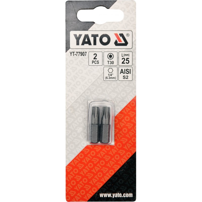 Biti de 25 mm 1/4" cu cap Torx T30 Yato