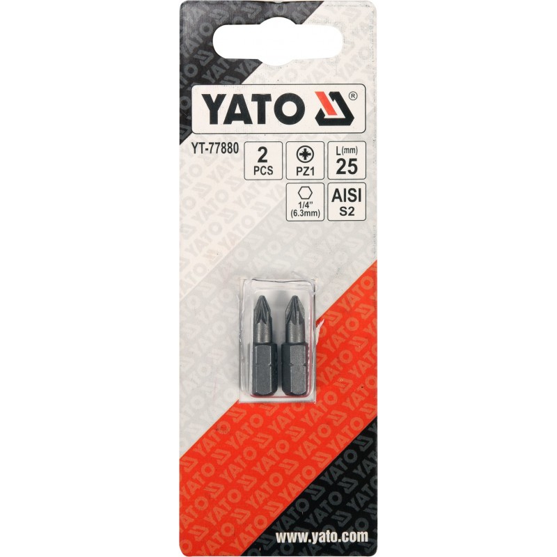 Biti de 25 mm 1/4" cu cap Pozidriv PZ1 Yato