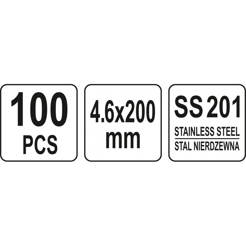 Coliere metalice reglabile din otel 4.6 x 200 mm Yato