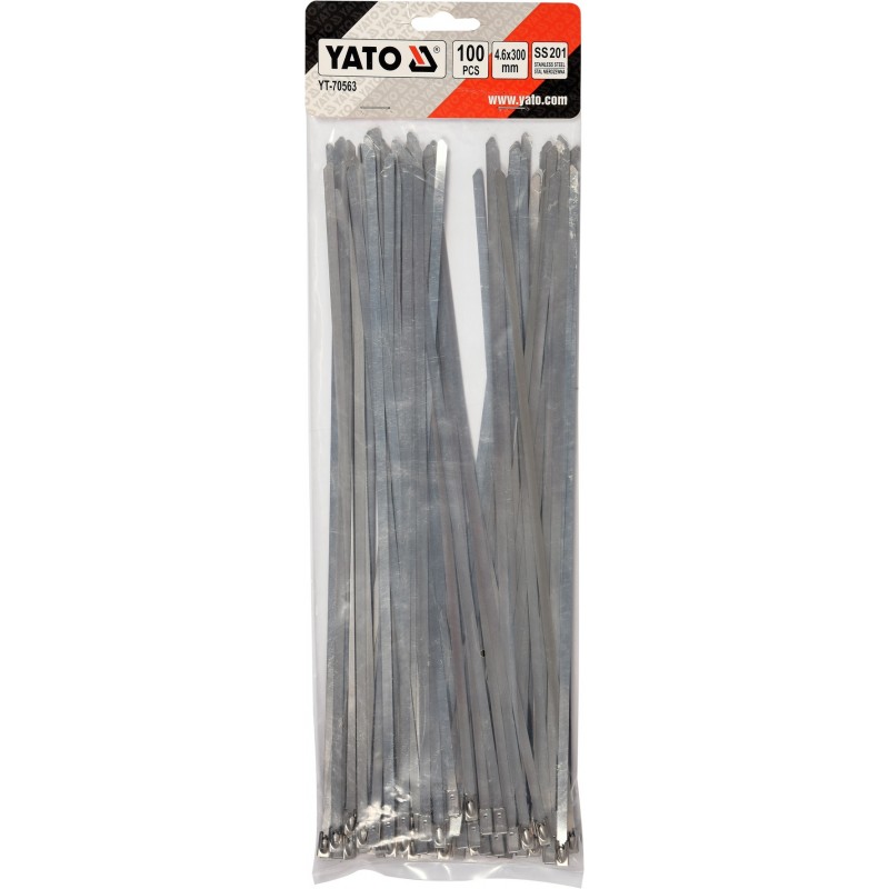 Coliere metalice reglabile din otel 4.6 x 300 mm Yato