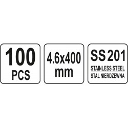 Coliere metalice reglabile din otel 4.6 x 400 mm Yato