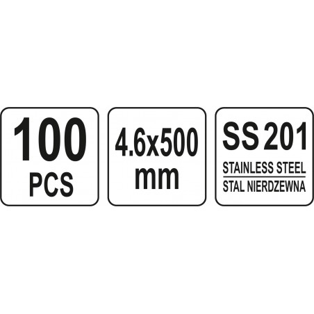 Coliere metalice reglabile din otel 4.6 x 500 mm Yato