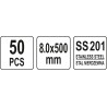 Coliere metalice reglabile din otel 8.0 x 500 mm Yato