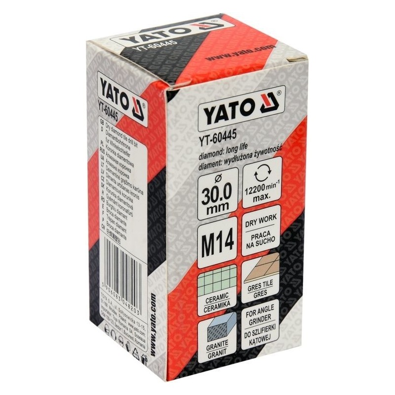 Carota diamantat 30 mm pentru ceramica Yato