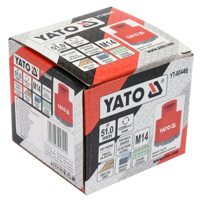 Carota diamantat 51 mm pentru ceramica Yato