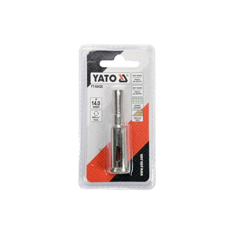Carota diamantata 14 mm pentru placi ceramice Yato