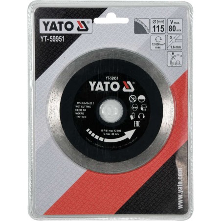 Disc diamantat 115 mm taiat ceramica,gresie faianta Yato