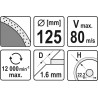 Disc diamantat continu 125 mm taiat ceramica cu polizor unghiular Yato