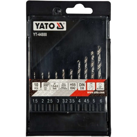 Set 10 burghie pentru metal 1.5 - 6.0 mm Yato