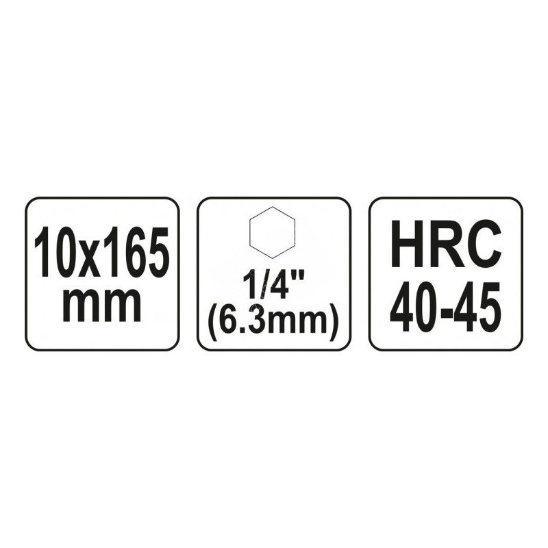 Burghiu spiralat 10x165 mm cu prindere 1/4" hex Yato