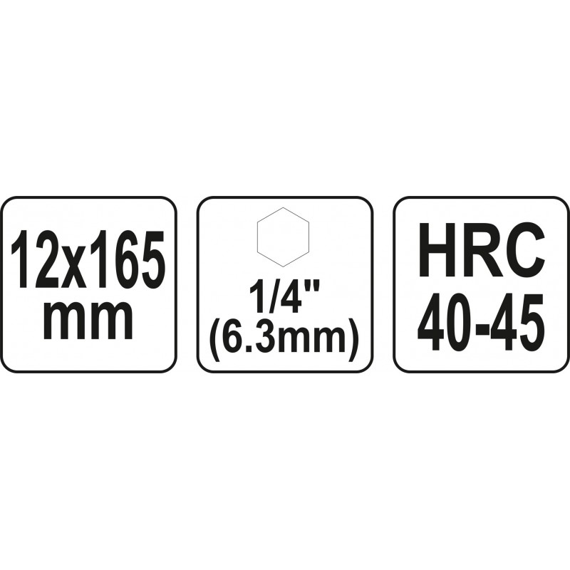Burghiu lemn 12x165 mm cu prindere 1/4" hex Yato