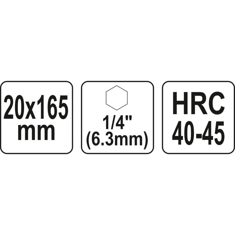 Burghiu spiralat 20x165 mm cu prindere 1/4" hex Yato