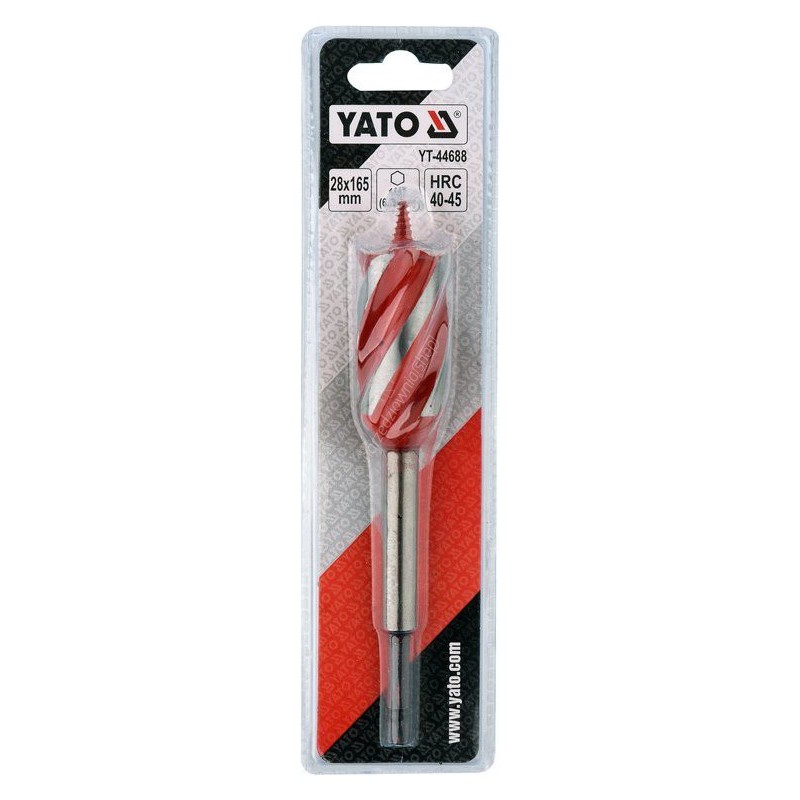 Burghiu spiralat 28x165 mm cu prindere 1/4" hex Yato