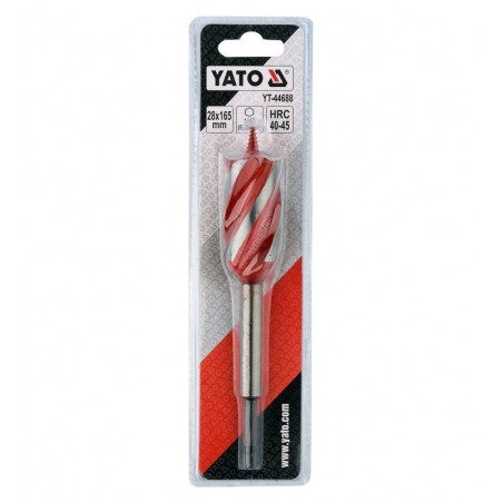 Burghiu spiralat 28x165 mm cu prindere 1/4" hex Yato