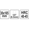 Burghiu spiralat 30x165 mm cu prindere 1/4" hex Yato