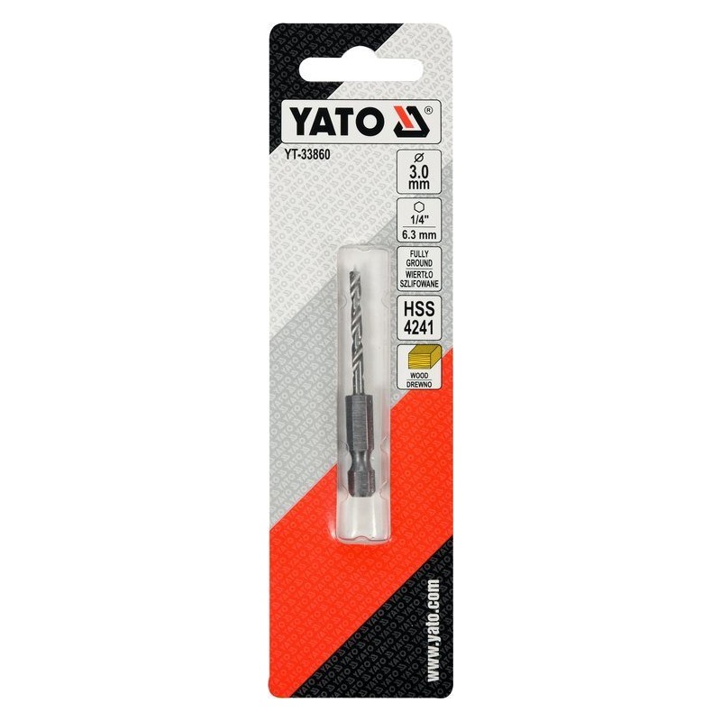 YT-33860 YATO Burghiu spiralat 3.0 x 65 mm pentru lemn
