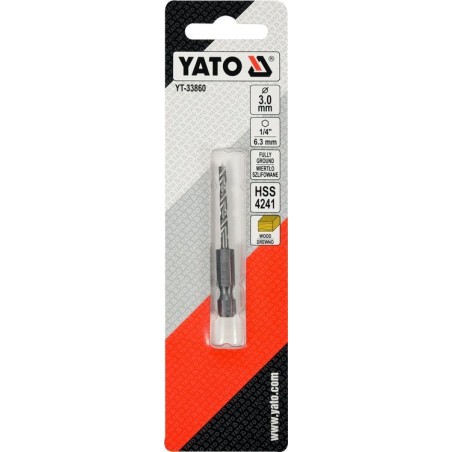 YT-33860 YATO Burghiu spiralat 3.0 x 65 mm pentru lemn