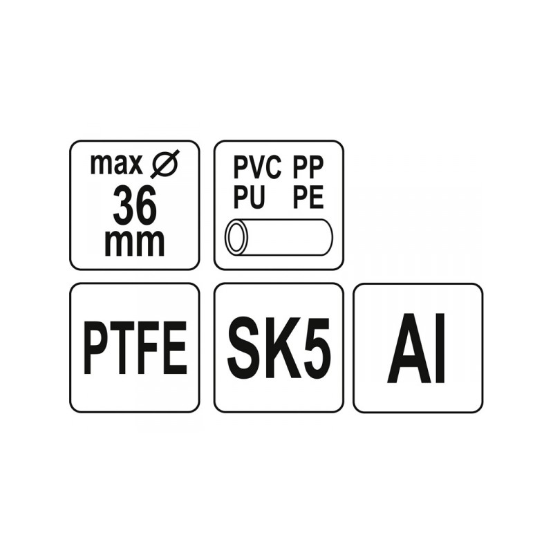 YT-22270 Cleste de taiat PVC, PP, PE, PU, 0-36 mm Yato