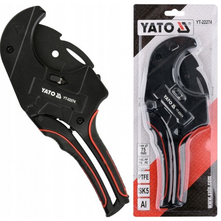 Cleste de taiat PVC, PP, PE, PU, 0-75 mm Yato