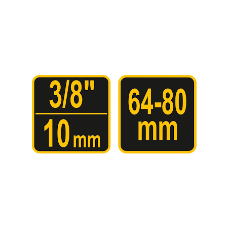 57660 VOREL Cheie reglabila pentru filtre de ulei 3/8", 64-80 mm.