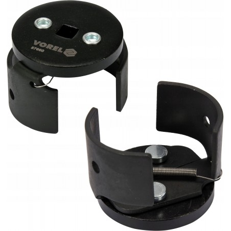 57660 VOREL Cheie reglabila pentru filtre de ulei 3/8", 64-80 mm.